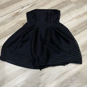 Soprano Black Strapless Fit & Flare Mini Dress XS
